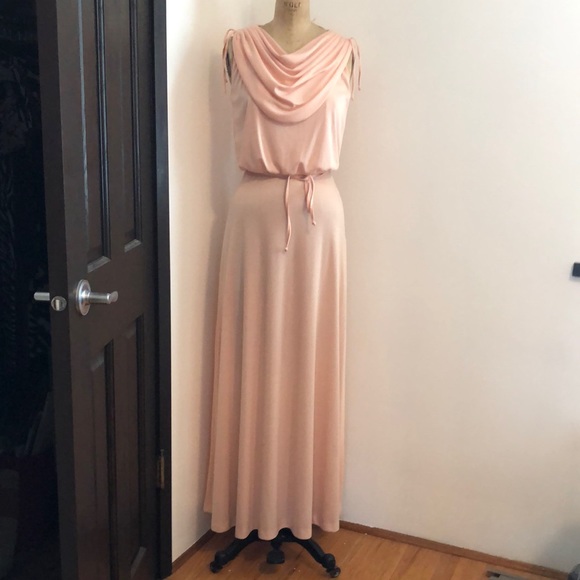 Vintage House of Nu-Mode dress gown cowl neck - Picture 1 of 9